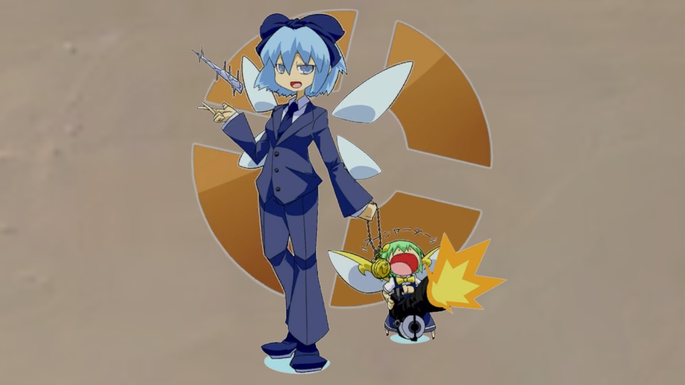 Cirno The Spy And Daiyousei The Heavy Team Fortress Sprays