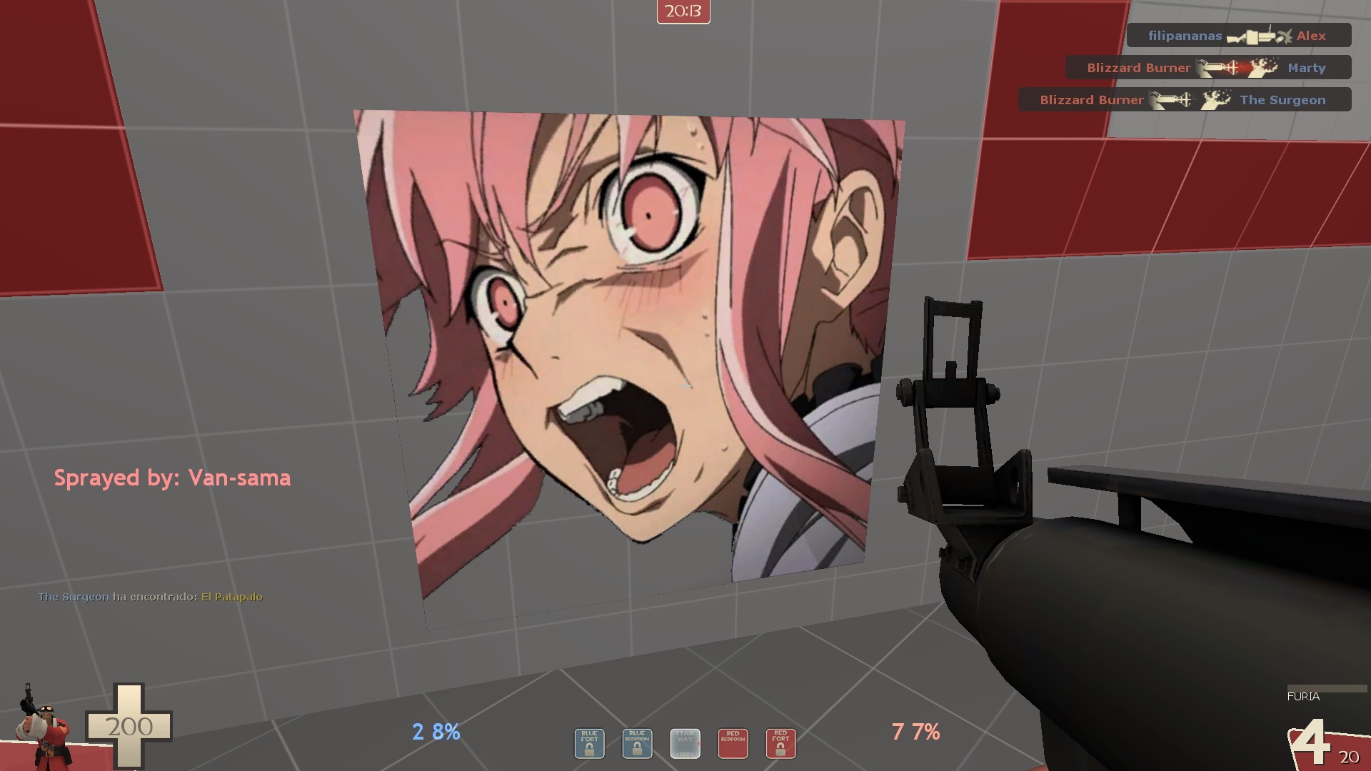 Yuno Gasai Fading Spray Team Fortress 2 Sprays Anime Art GAMEBANANA