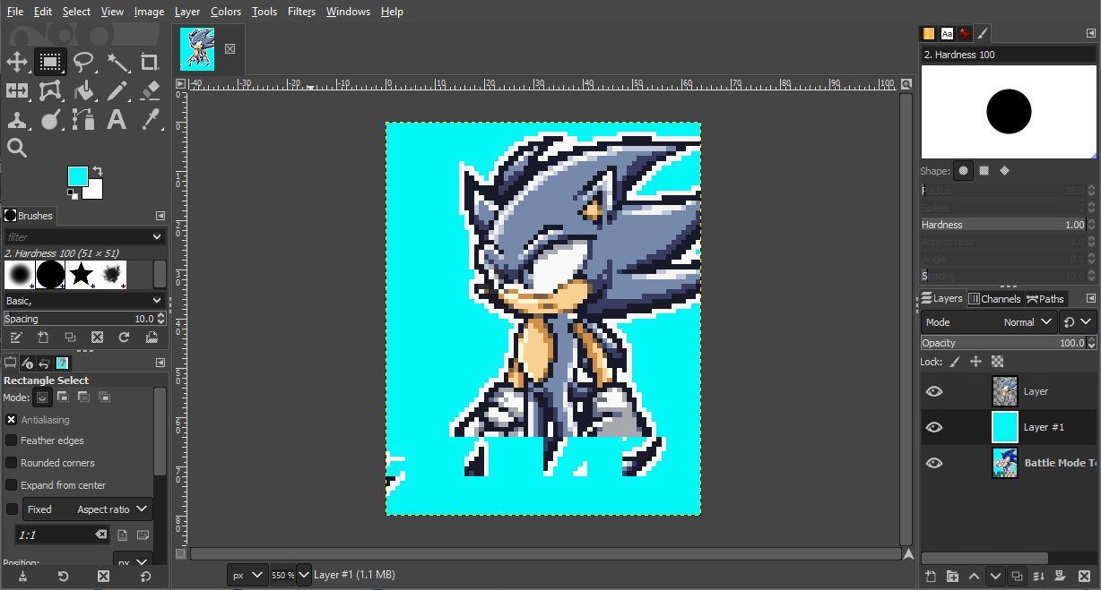 Editing Sonic Advance Sprite - Free online pixel art drawing tool