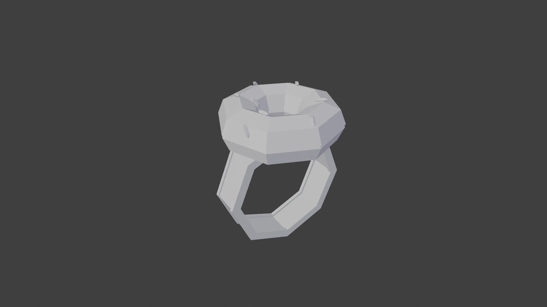 Low Poly Doughnut Ring [3D Models]