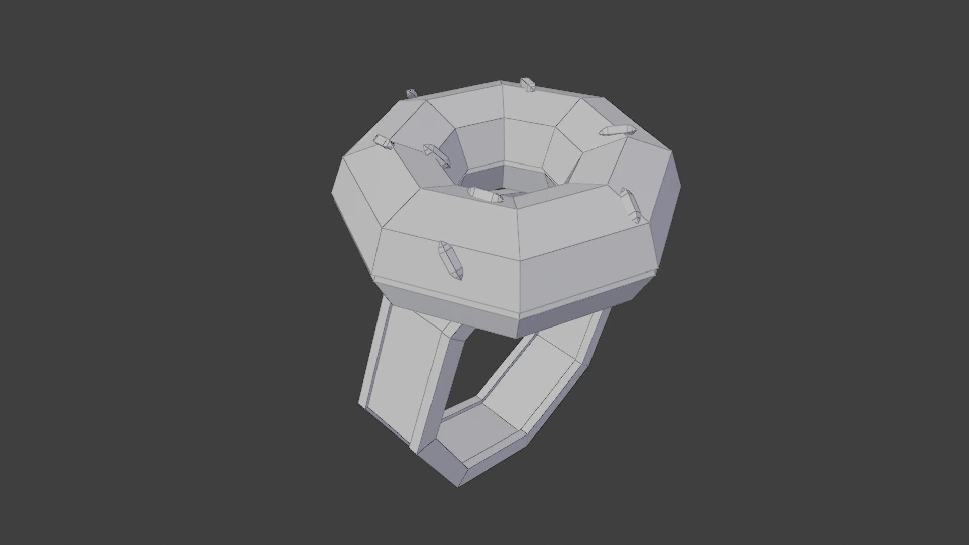 Low Poly Doughnut Ring [3D Models]