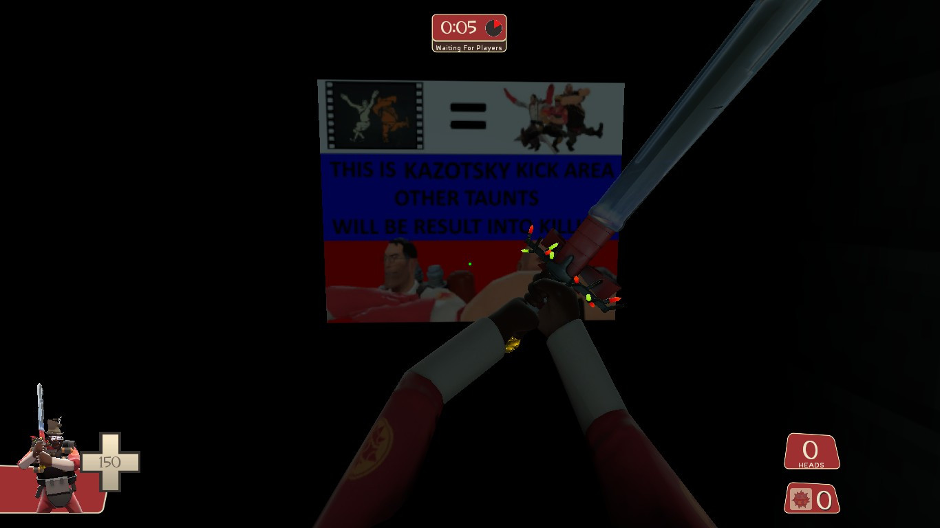 Kazotsky Kick Zone Sign Clean Or With Tf2 Chara Team - 