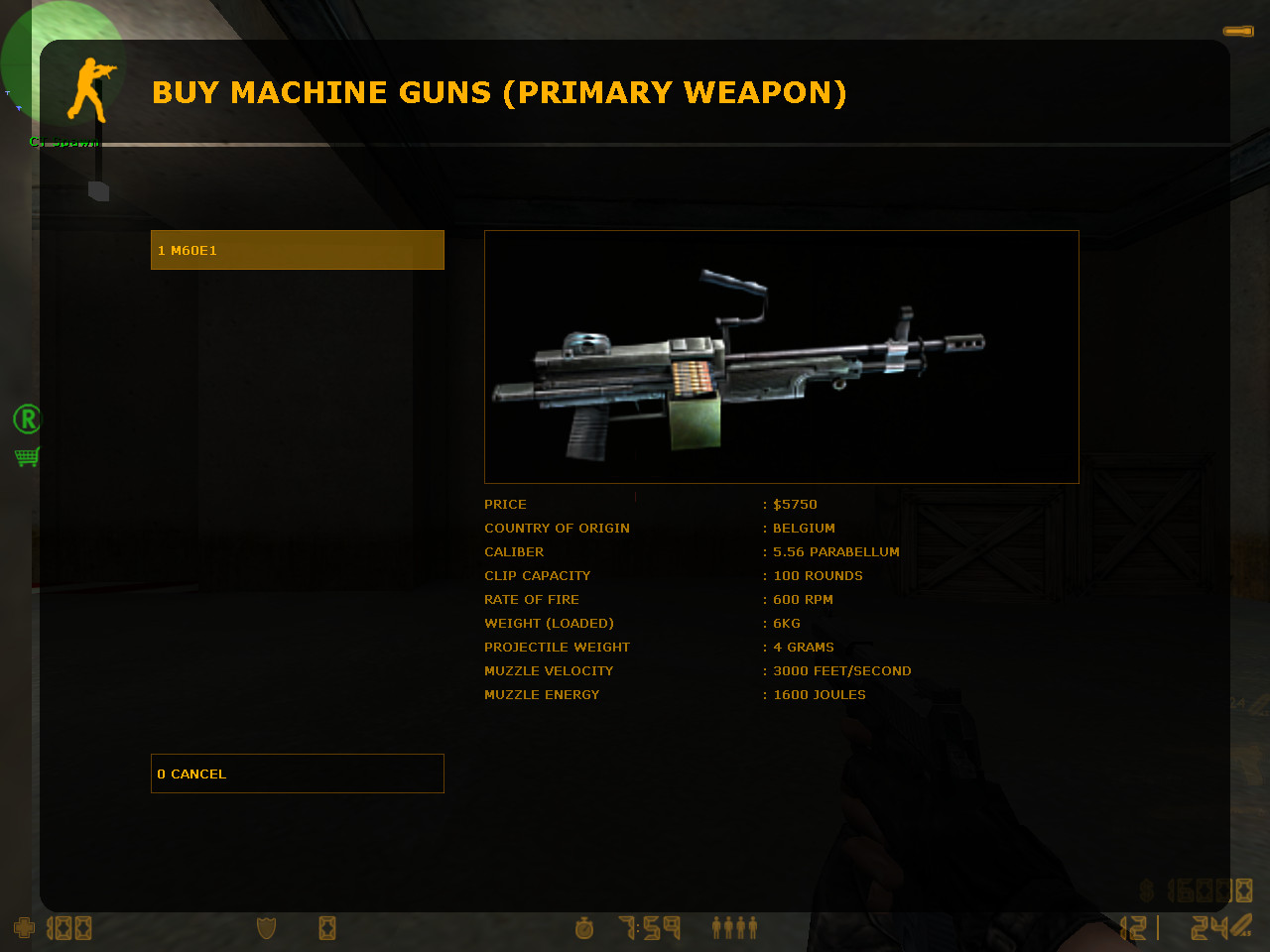 Weapon Menu