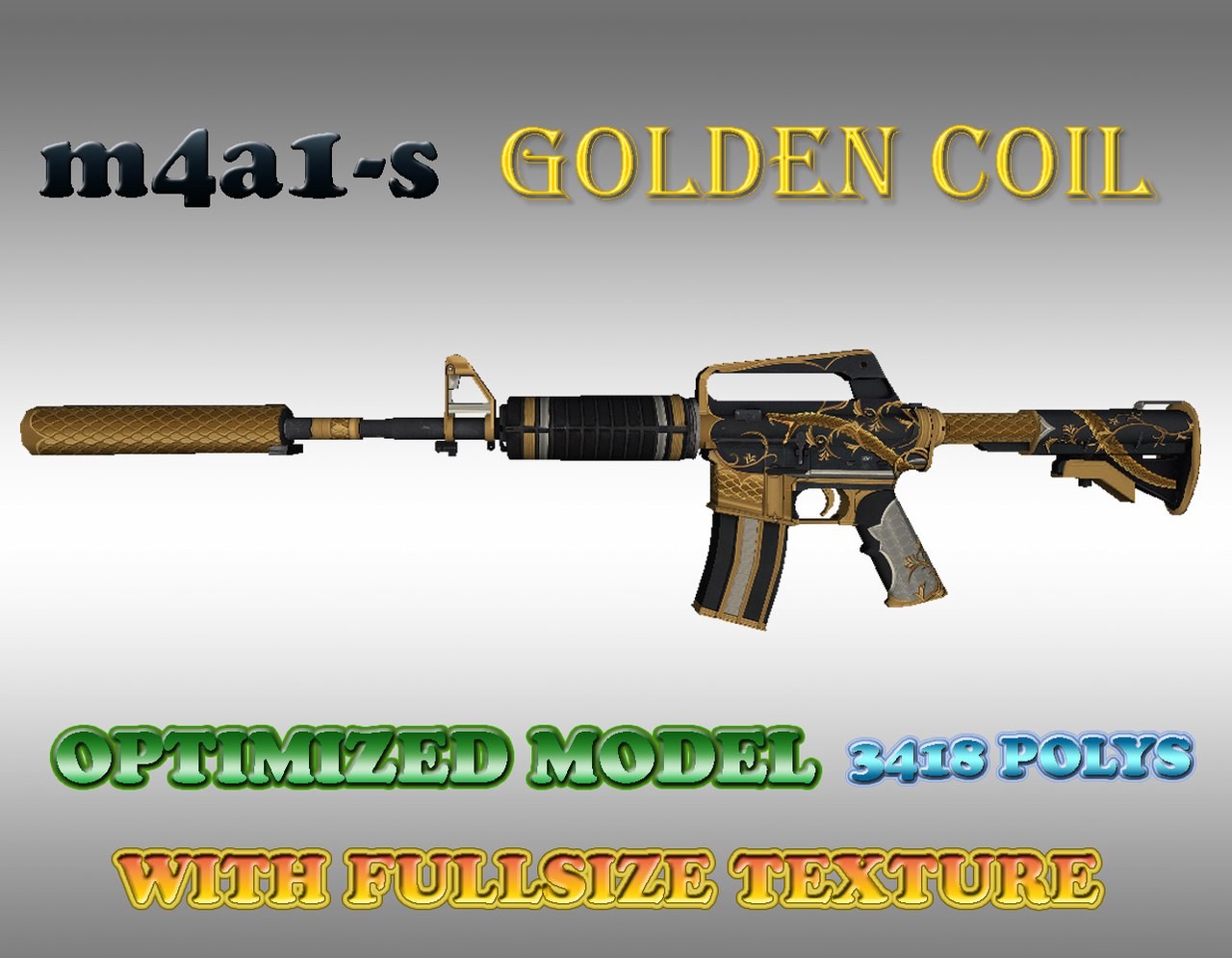 M4a1 golden coil фото 39